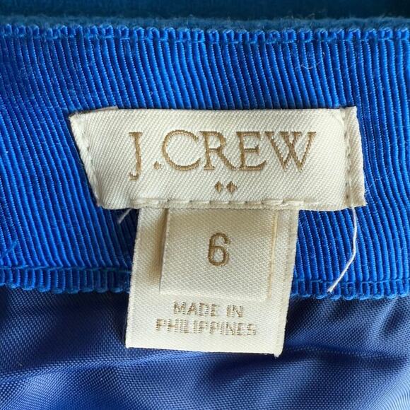 J. Crew Womens Wool Mini Skirt Royal Blue Size 6 - Picture 5 of 8
